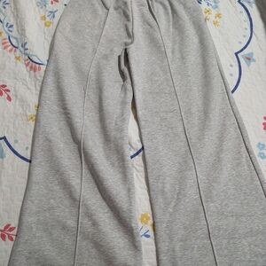 Elegant Gray Blogilates Wide Leg Seat Pants